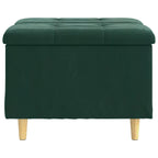 Pouf contenitore Verde Scuro 60 x 60 x 45 cm Velluto
