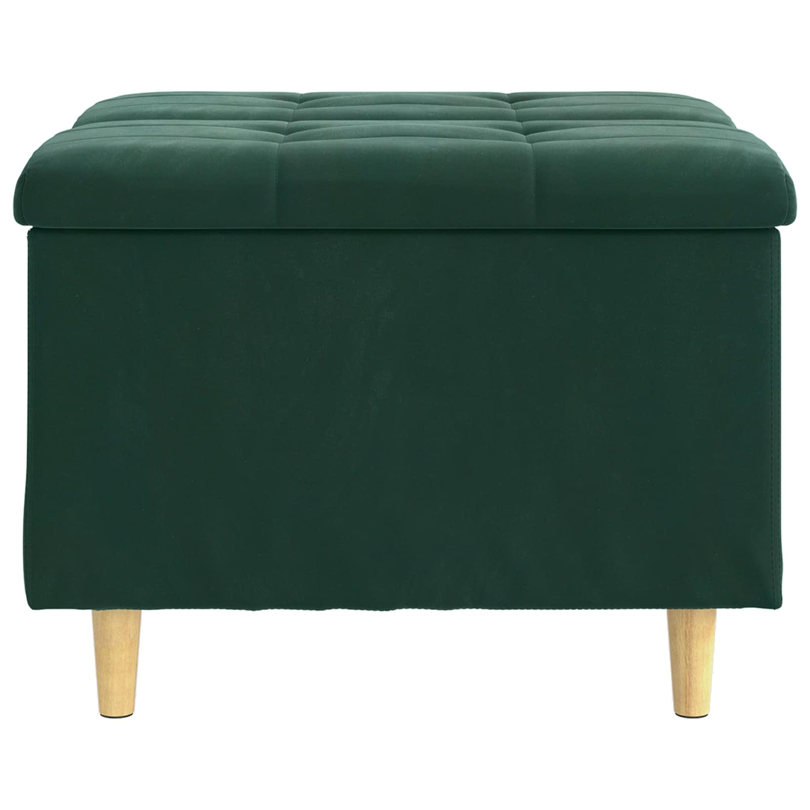 Pouf contenitore Verde Scuro 60 x 60 x 45 cm Velluto