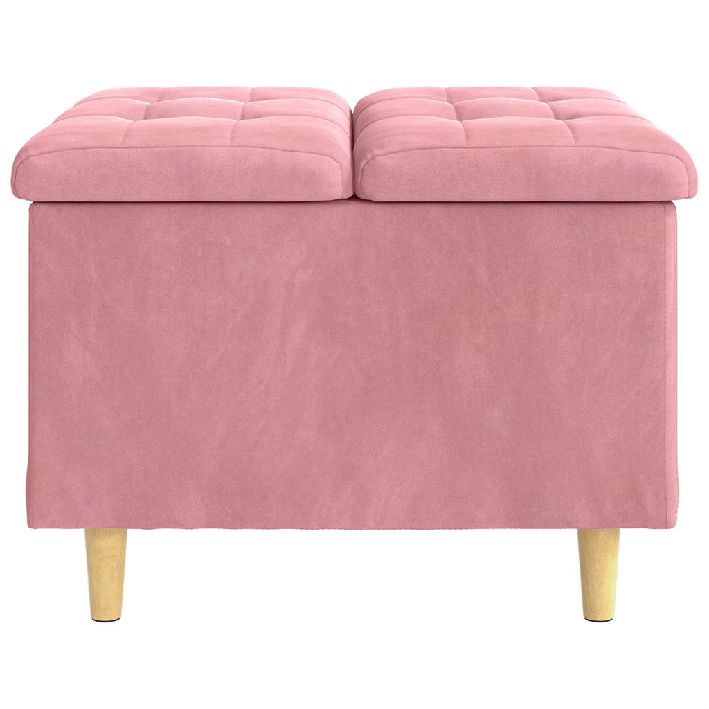 Pouf contenitore con cuscino Rosa 60 x 60 x 45 cm Velluto