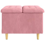 Pouf contenitore con cuscino Rosa 60 x 60 x 45 cm Velluto