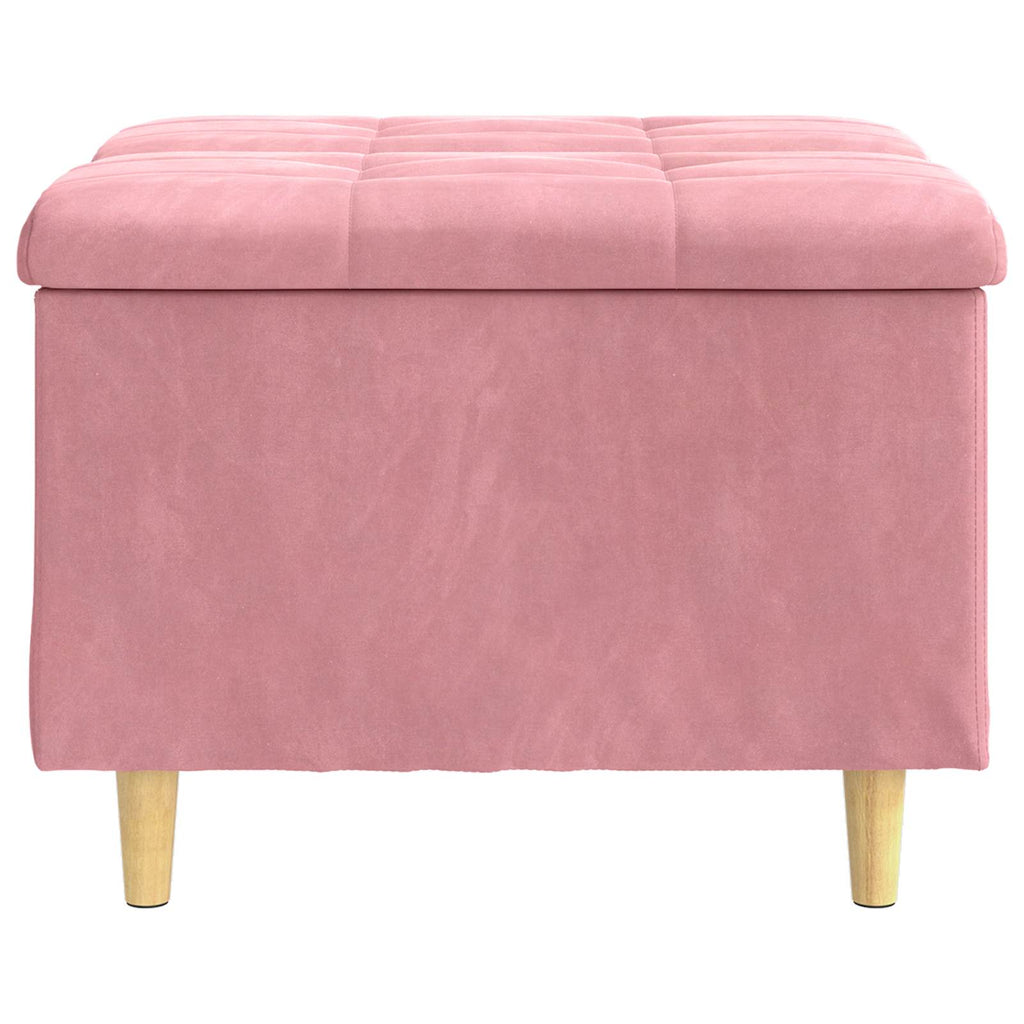Pouf contenitore con cuscino Rosa 60 x 60 x 45 cm Velluto