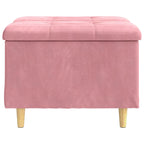 Pouf contenitore con cuscino Rosa 60 x 60 x 45 cm Velluto