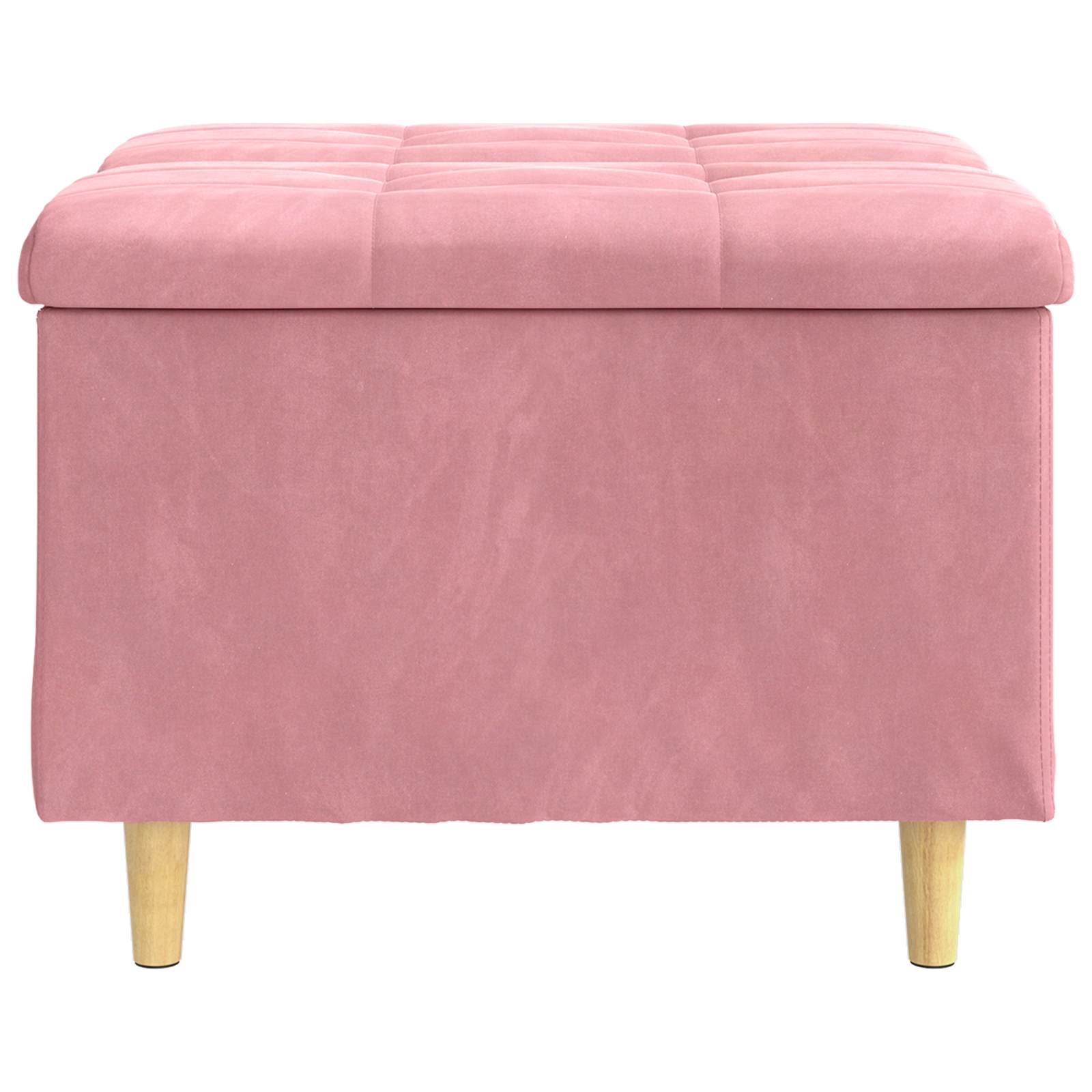 Pouf contenitore con cuscino Rosa 60 x 60 x 45 cm Velluto