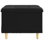 Pouf contenitore con cuscino Nero 60 x 60 x 45 cm Velluto