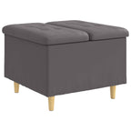 Pouf contenitore Grigio 60 x 60 x 45 cm Pelle sintetica