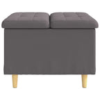 Pouf contenitore Grigio 60 x 60 x 45 cm Pelle sintetica