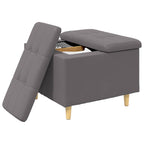 Pouf contenitore Grigio 60 x 60 x 45 cm Pelle sintetica