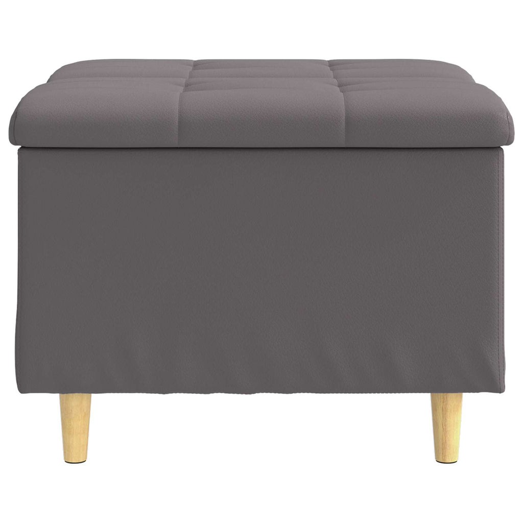 Pouf contenitore Grigio 60 x 60 x 45 cm Pelle sintetica