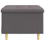 Pouf contenitore Grigio 60 x 60 x 45 cm Pelle sintetica
