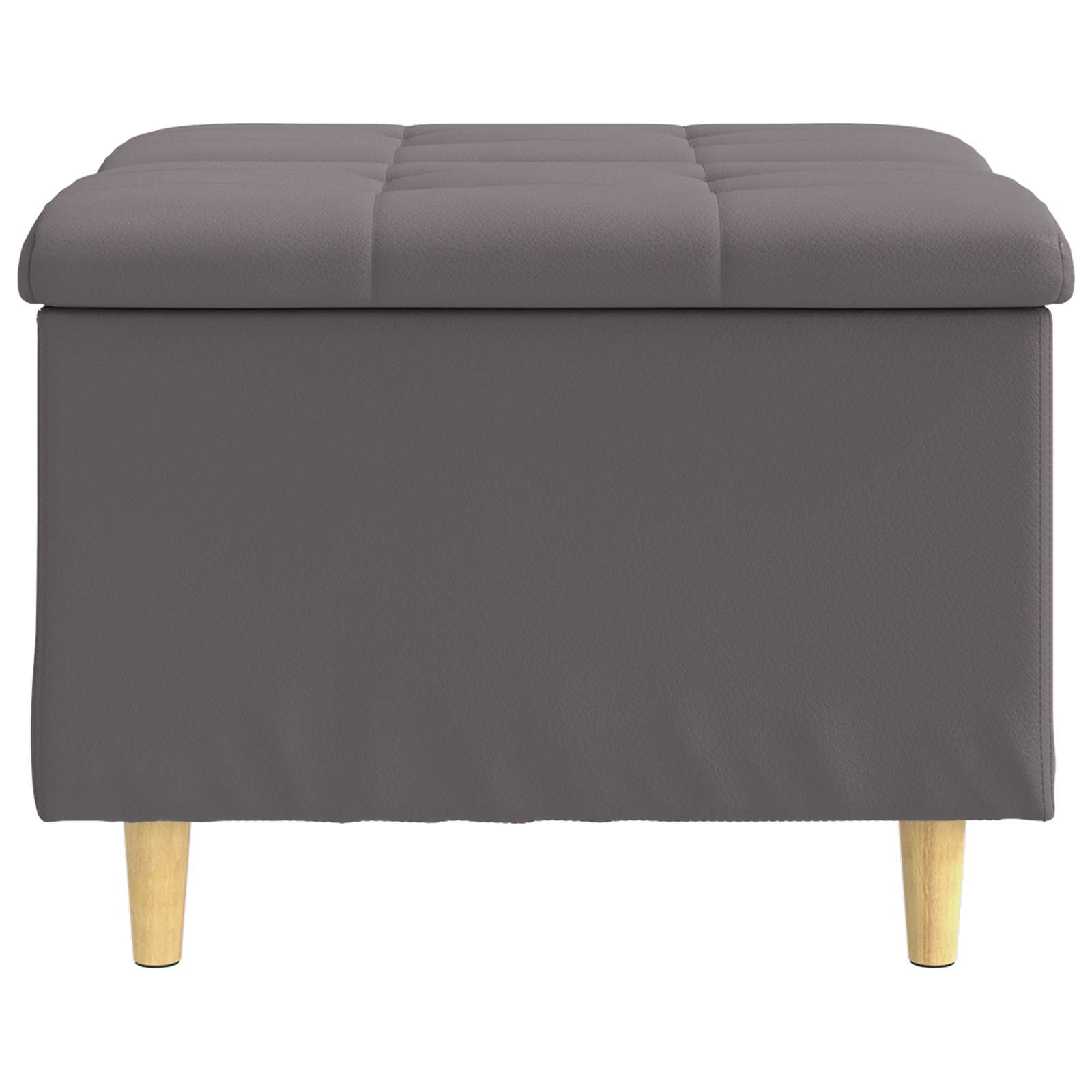 Pouf contenitore Grigio 60 x 60 x 45 cm Pelle sintetica