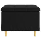 Pouf contenitore Nero 60 x 60 x 45 cm Pelle sintetica