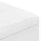 Pouf contenitore Bianco 60 x 60 x 45 cm Pelle sintetica