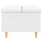 Pouf contenitore Bianco 60 x 60 x 45 cm Pelle sintetica
