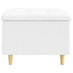 Pouf contenitore Bianco 60 x 60 x 45 cm Pelle sintetica