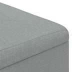 Pouf contenitore Grigio chiaro 80 x 80 x 45 cm Tessuto