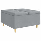 Pouf contenitore Grigio chiaro 80 x 80 x 45 cm Tessuto
