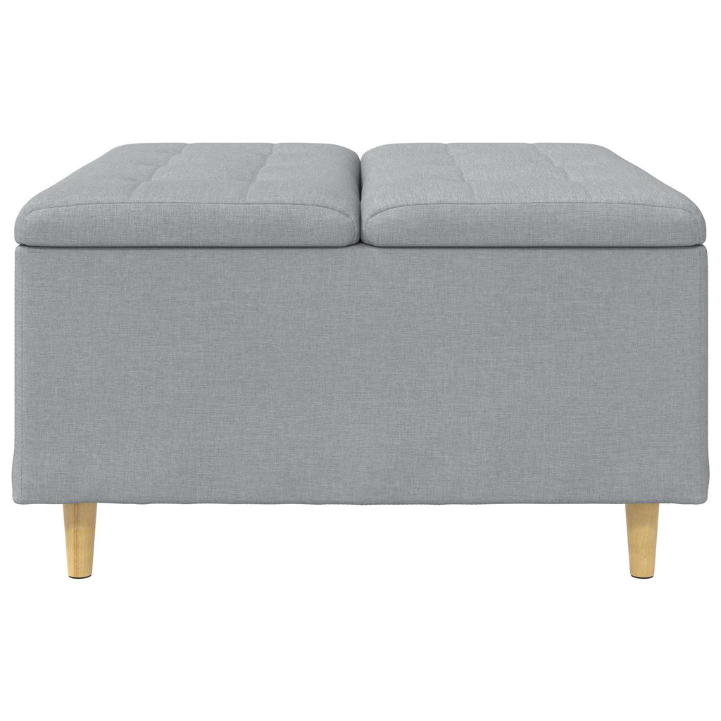Pouf contenitore Grigio chiaro 80 x 80 x 45 cm Tessuto