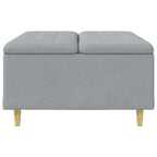 Pouf contenitore Grigio chiaro 80 x 80 x 45 cm Tessuto
