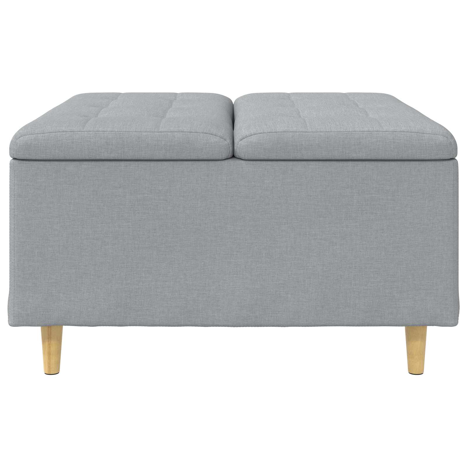 Pouf contenitore Grigio chiaro 80 x 80 x 45 cm Tessuto