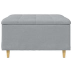 Pouf contenitore Grigio chiaro 80 x 80 x 45 cm Tessuto