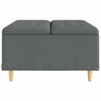 Pouf contenitore Grigio scuro 80 x 80 x 45 cm Tessuto
