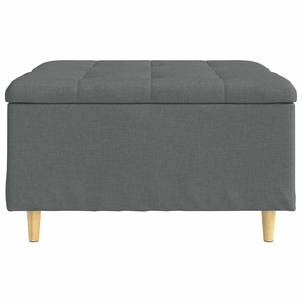 Pouf contenitore Grigio scuro 80 x 80 x 45 cm Tessuto