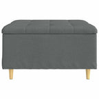 Pouf contenitore Grigio scuro 80 x 80 x 45 cm Tessuto