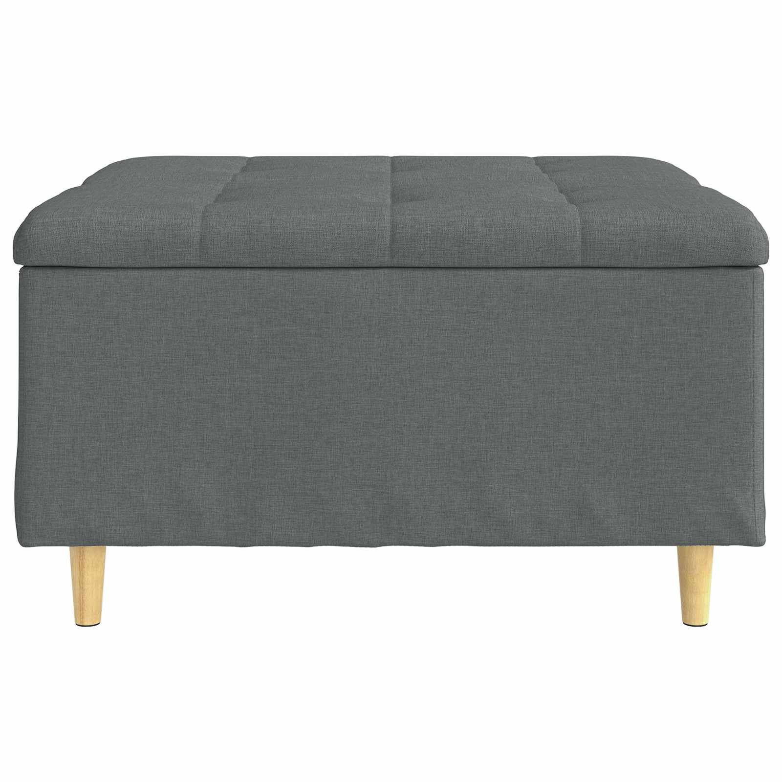 Pouf contenitore Grigio scuro 80 x 80 x 45 cm Tessuto