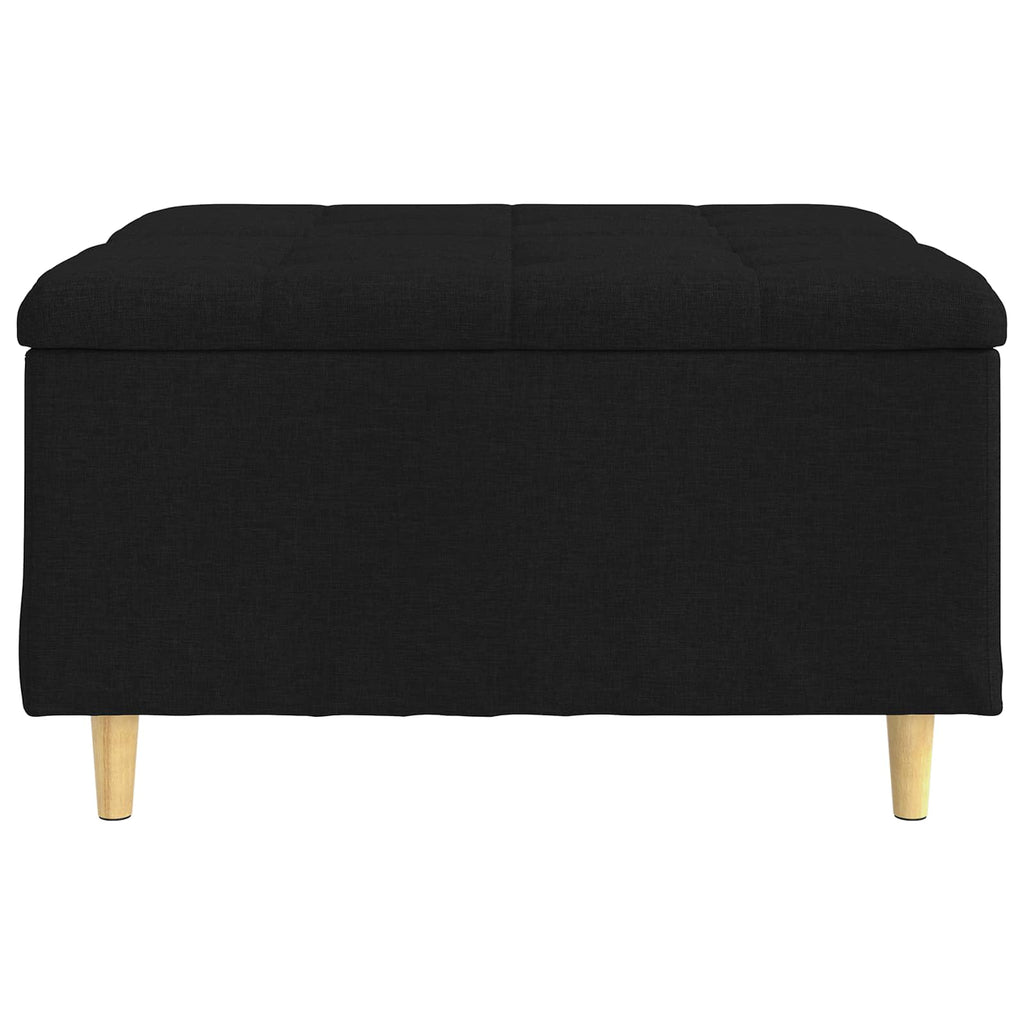 Pouf contenitore con cuscino Nero 80 x 80 x 45 cm Tessuto