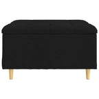 Pouf contenitore con cuscino Nero 80 x 80 x 45 cm Tessuto