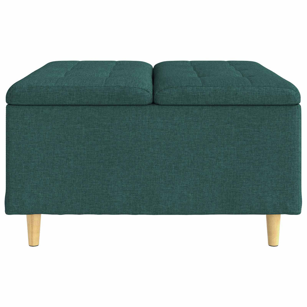 Pouf contenitore Verde Scuro 80 x 80 x 45 cm Tessuto