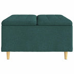Pouf contenitore Verde Scuro 80 x 80 x 45 cm Tessuto
