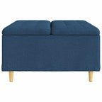 Pouf contenitore con cuscino Blu 80 x 80 x 45 cm Tessuto
