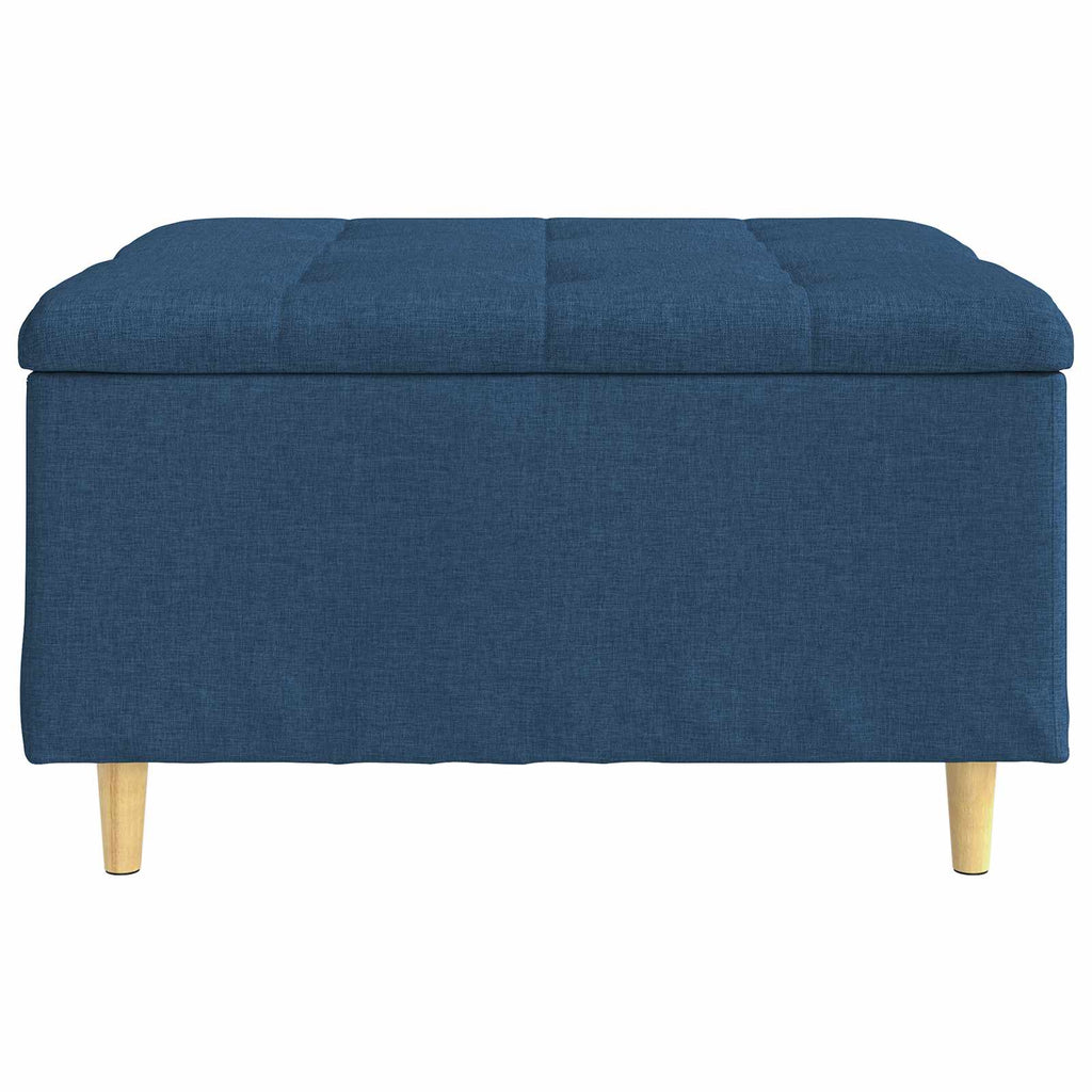 Pouf contenitore con cuscino Blu 80 x 80 x 45 cm Tessuto