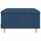 Pouf contenitore con cuscino Blu 80 x 80 x 45 cm Tessuto