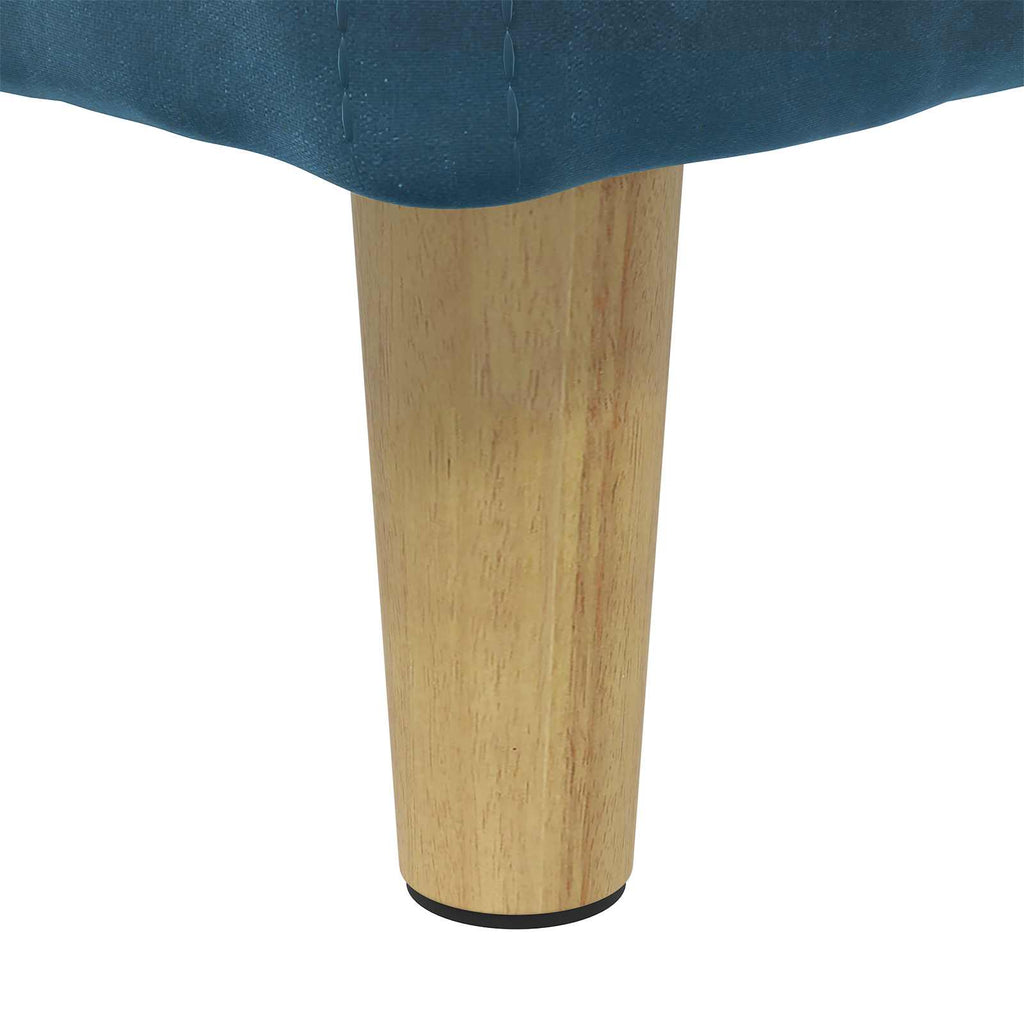 Pouf contenitore con cuscino Blu 80 x 80 x 45 cm Velluto