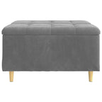 Pouf contenitore Grigio scuro 80 x 80 x 45 cm Velluto