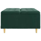 Pouf contenitore Verde Scuro 80 x 80 x 45 cm Velluto