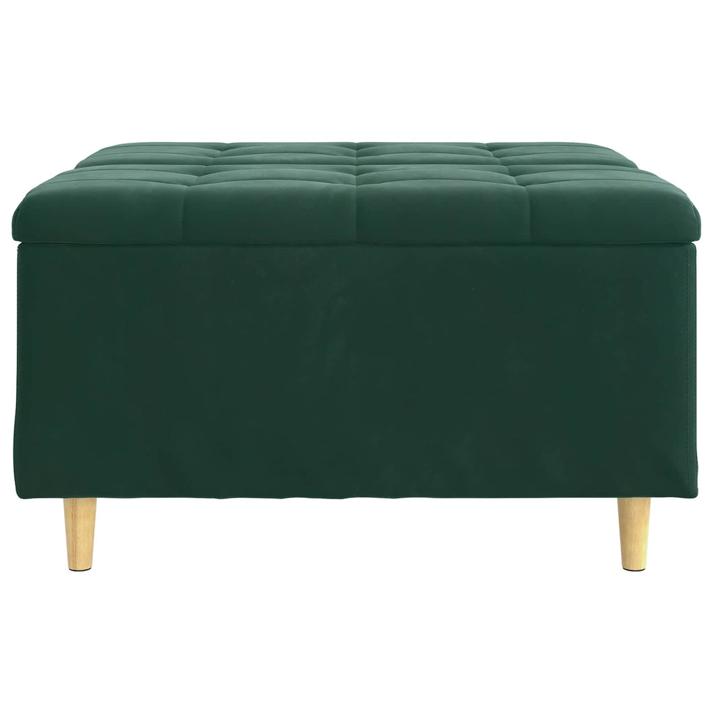 Pouf contenitore Verde Scuro 80 x 80 x 45 cm Velluto