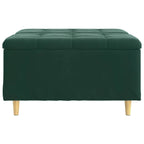 Pouf contenitore Verde Scuro 80 x 80 x 45 cm Velluto