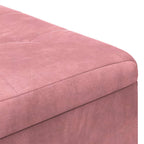 Pouf contenitore con cuscino Rosa 80 x 80 x 45 cm Velluto