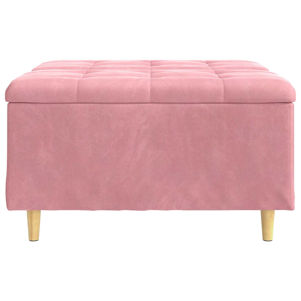 Pouf contenitore con cuscino Rosa 80 x 80 x 45 cm Velluto