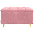 Pouf contenitore con cuscino Rosa 80 x 80 x 45 cm Velluto