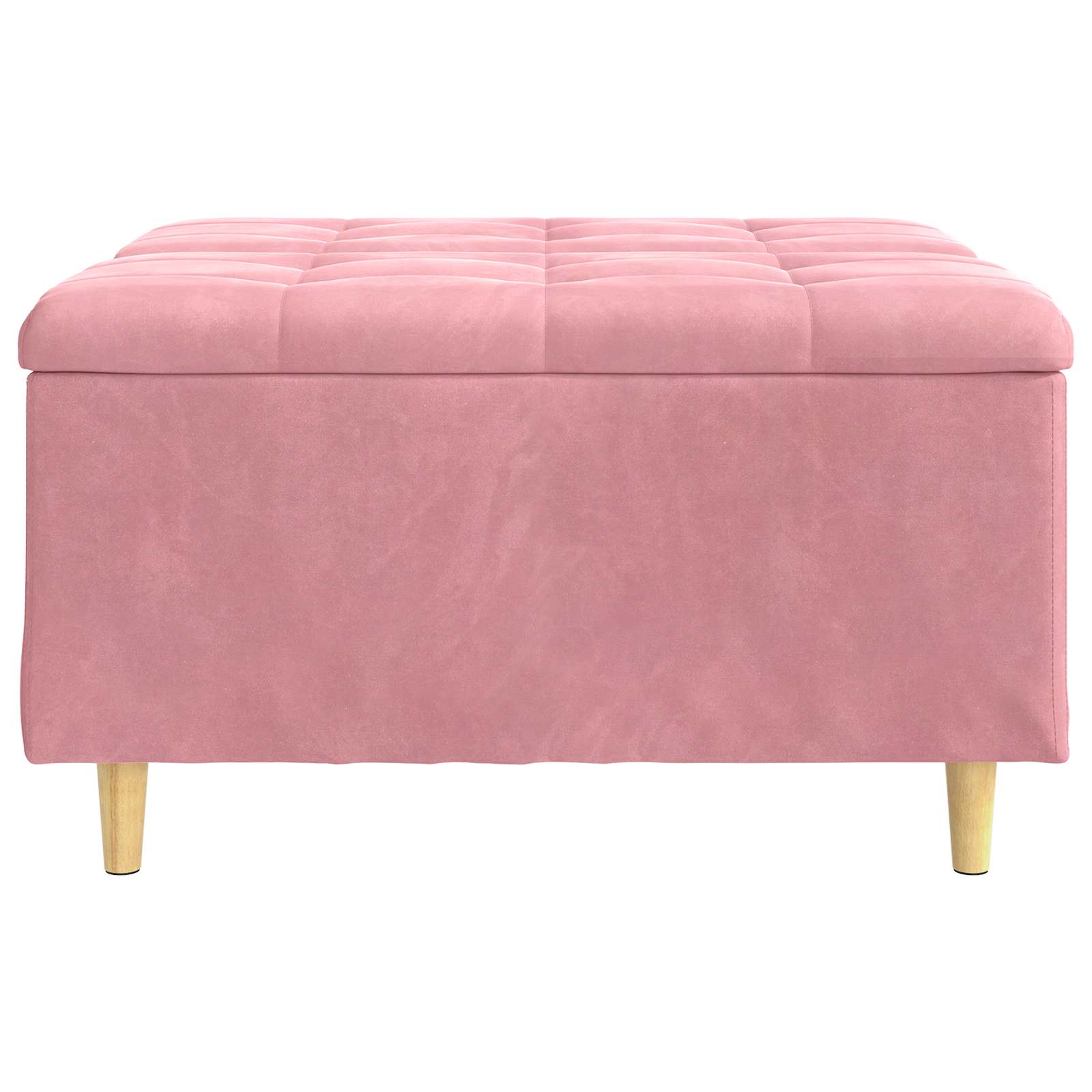 Pouf contenitore con cuscino Rosa 80 x 80 x 45 cm Velluto