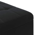 Pouf contenitore con cuscino Nero 80 x 80 x 45 cm Velluto