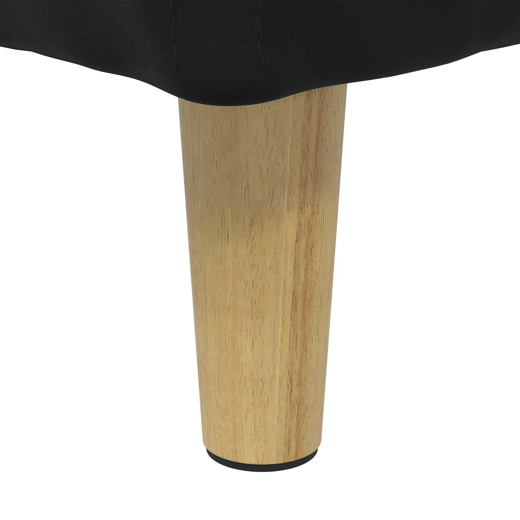 Pouf contenitore con cuscino Nero 80 x 80 x 45 cm Velluto