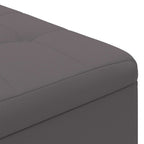 Pouf contenitore Grigio 80 x 80 x 45 cm Pelle sintetica
