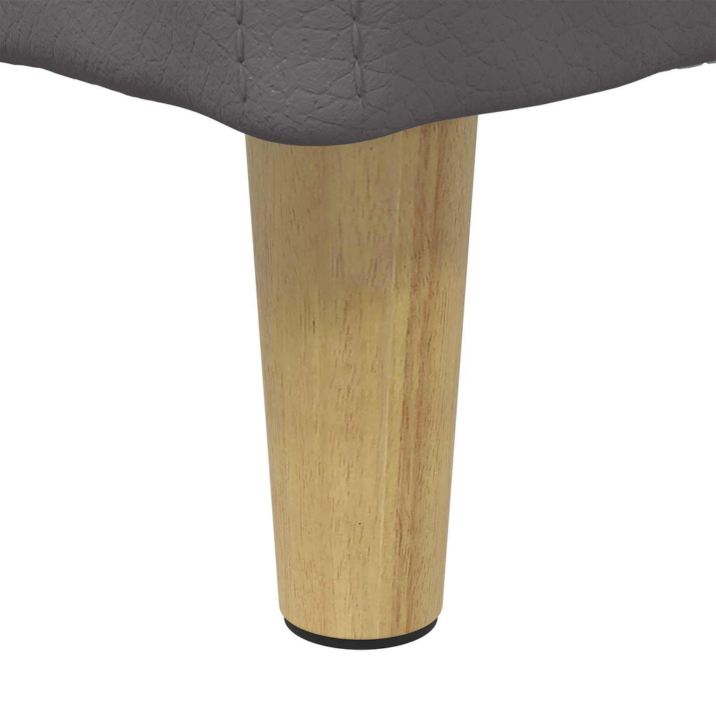 Pouf contenitore Grigio 80 x 80 x 45 cm Pelle sintetica