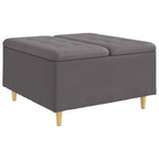 Pouf contenitore Grigio 80 x 80 x 45 cm Pelle sintetica
