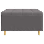 Pouf contenitore Grigio 80 x 80 x 45 cm Pelle sintetica